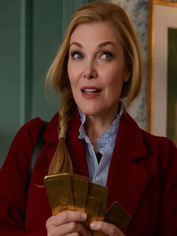 Shop Michelle Pfeiffer Oh What Fun Red Wool Coat