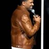 Shop Mike Epps Brown Trucker Leather Jacket