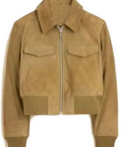 Shop Miranda Rae Mayo Chicago Fire Suede Bomber Jacket
