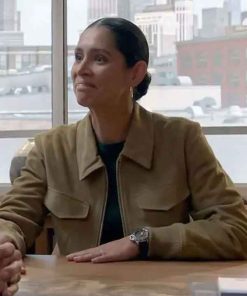 Buy Miranda Rae Mayo Chicago Fire 2025 Suede Bomber Jacket