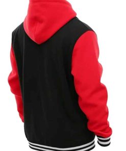 Shop Red and Black Varsity Jacket
