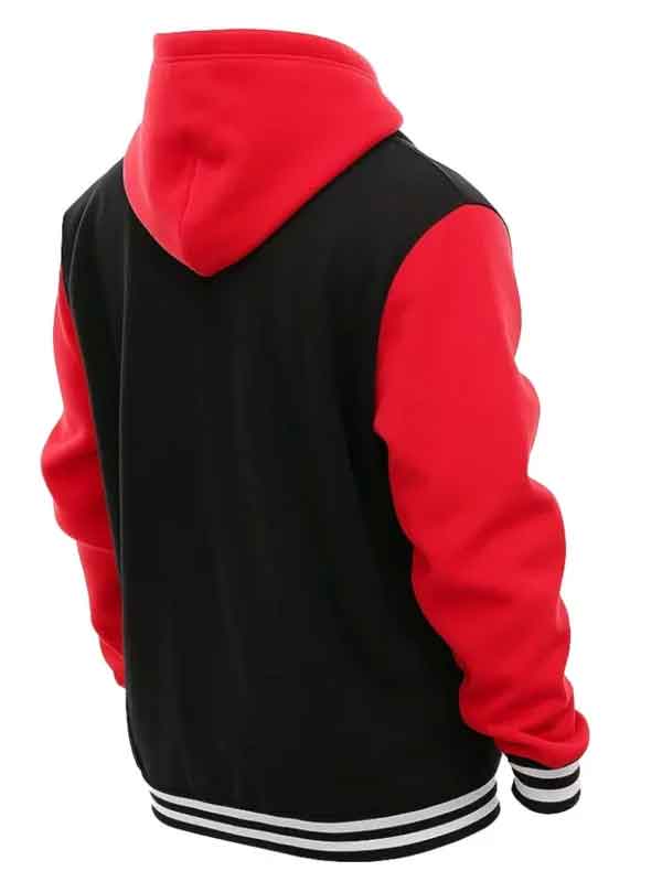Shop Red and Black Varsity Jacket