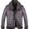 Buy Grey Sheepskin Shearling Aviator Jacket