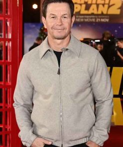 Shop The Family Plan 2 Mark Wahlberg Grey Jacket