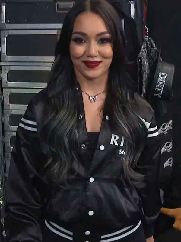 Shop Roxanne Perez Black Varsity Jacket