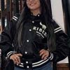 Buy WWE Roxanne Perez Black Varsity Jacket