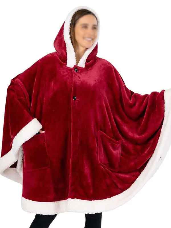 Shop Women Hooded Christmas Poncho