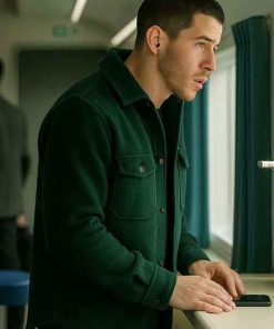 Buy Nick Jonas A Very Jonas Christmas Movie Green Wool Jacket