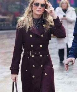 Shop Amanda Holden Burgundy Coat
