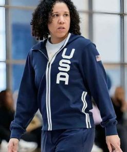 Shop Kara Lawson USA Blue Jacket