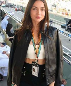 Buy Ana de Armas Formula 1 Abu Dhabi Grand Prix Black Jacket