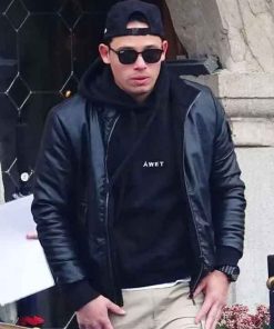 Buy The Beauty 2026 Anthony Ramos Black Leather Bomber Jacket
