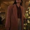 Shop Autumn Reeser We Met in December Annie Pink Trench Coat