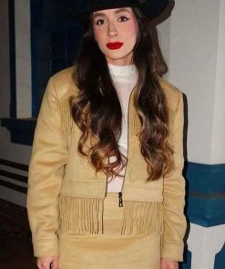 Shop Bárbara Fortunato Guedes Captiva Farm Olímpia Suede Jacket