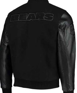 Buy Black Chicago Bears Logo Black Jacket