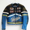 Shop Buy Vintage Vanson Blue Leather Motorcycle Jacket For Sale