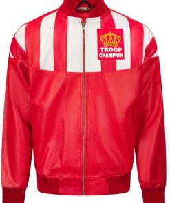 Buy Champion Red Leather Troop Jacket