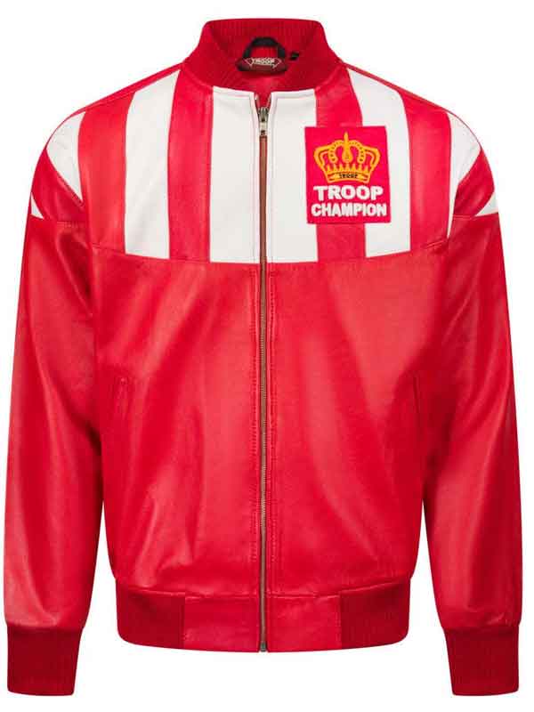 Buy Champion Red Leather Troop Jacket