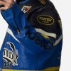 Buy Blue Vanson Leather Motorcycle Jacket