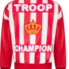 Shop Buy Champion Red Leather Troop Jacket For Sale