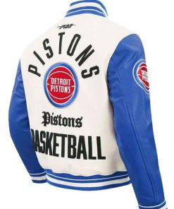 Shop Detroit Pistons Pro Standard Modern Blue and White Jacket