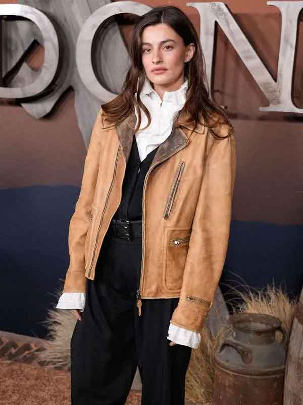 Shop Diana Silvers The Abandons Brown Leather Jacket