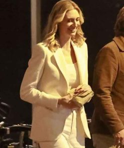 Shop Elizabeth Debicki The Adventures of Cliff Booth White Blazer