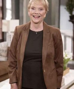 Shop Erika Slezak General Hospital Veronica Bard Suede Blazer