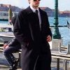 Shop Evan Peters The Beauty Black Wool Coat