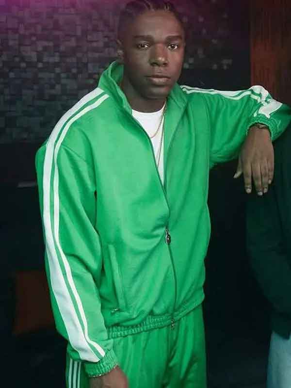 Shop Jemarcus Kilgore All’s Fair Ezra Greene Green Track Jakcet
