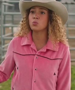 Shop Kamaia Fairburn Heartland 2025 River Pink Velvet Jacket