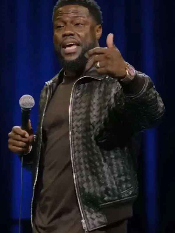 Shop Kevin Hart Acting My Age 2025 Black Leather Jacket