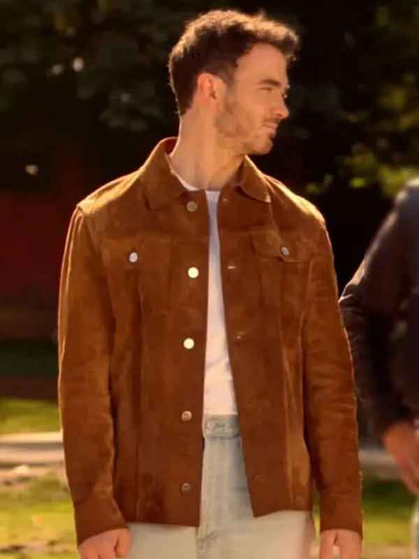Shop Kevin Jonas Camp Rock 3 Brown Leather Jacket