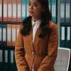 Shop Leah Lewis Matlock Brown Suede Blazer