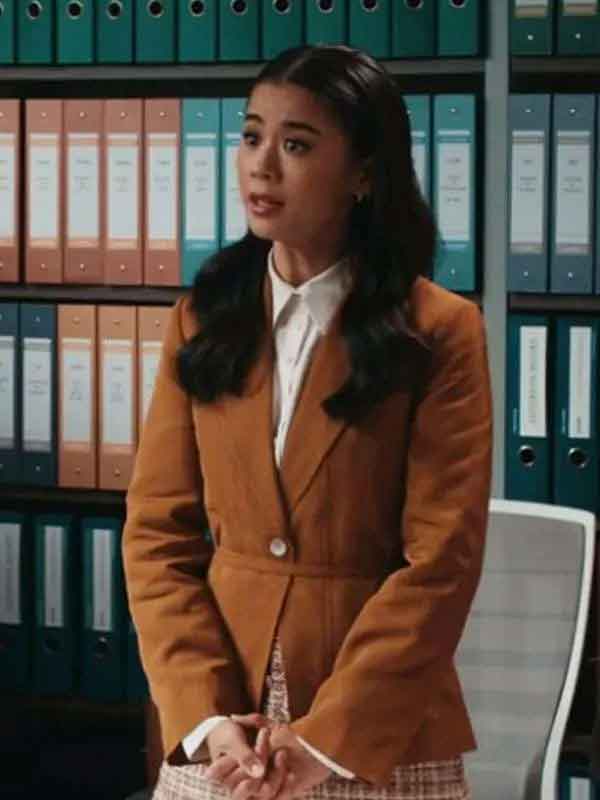 Shop Leah Lewis Matlock Brown Suede Blazer