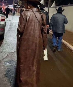 Shop Marcela Nery Cowboy Park Barretos Brown Leather Coat