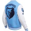 Shop Memphis Grizzlies Animal Patches Blue Varsity Jacket