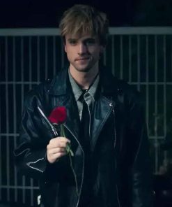 Shop Mikel Niso Boulevard Black Biker Jacket