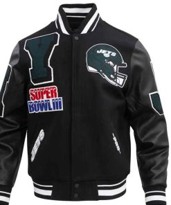 Buy NY Jets Mashup Rib Varsity Wool-Jacket
