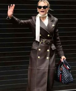 Shop Witney Carso Brown Leather Coat