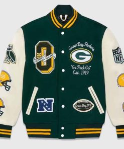 Buy OVO Green Bay Packers Varsity Jacket Sale