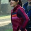 Buy Olivia Cooke The Girlfriend Cherry Laine Puffer Vest