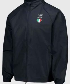 Shop Olympics 2026 Team Italy Black Track Jacket