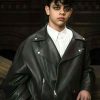 Shop Pugsley Addams Wednesday S02 Black Leather Jacket