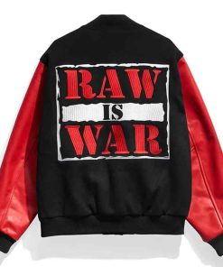 Shop Raw is War Varsity Jacket