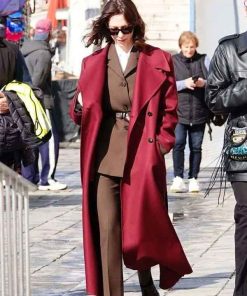Buy Rebecca Hall The Beauty Maroon Trench Coat