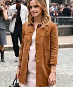 Shop Spring Summer 2026 PWF Emma Watson Suede Coat