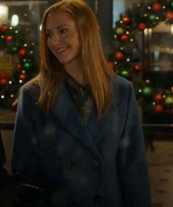 Shop Tara Yelland We Met in December 2025 Blue Wool Coat