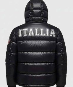 Buy Team Italy Olympics 2026 Black Puffer Jacket