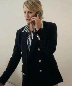 Shop Laura Sanderson The Girlfriend Robin Wright Wool Blazer